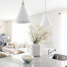 Load image into Gallery viewer, Plaster No.1 Pendant Light in dining room.
