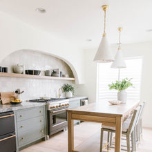 Load image into Gallery viewer, Plaster No.1 Pendant Light in dining room.
