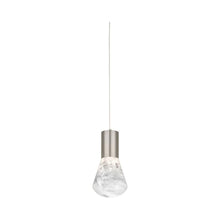 Load image into Gallery viewer, Plum LED Pendant Light in Satin Nickel.
