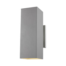 Load image into Gallery viewer, Pohl Outdoor Two Light Wall Light in Small/Painted Brushed Nickel.
