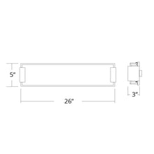 Load image into Gallery viewer, Polar LED Bathroom Vanity and Wall Light- line drawing.
