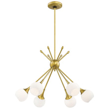 Load image into Gallery viewer, Pontil Chandelier in Honey Gold.
