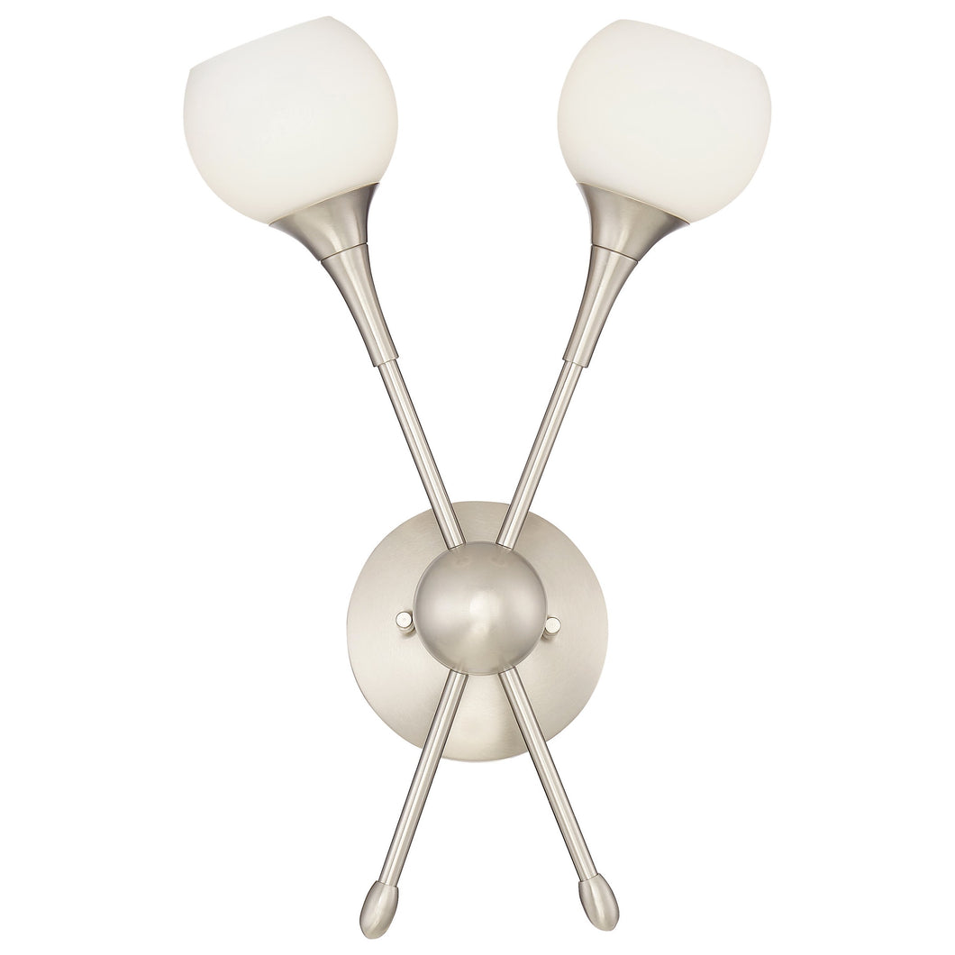 Pontil Wall Light in Brushed Nickel.