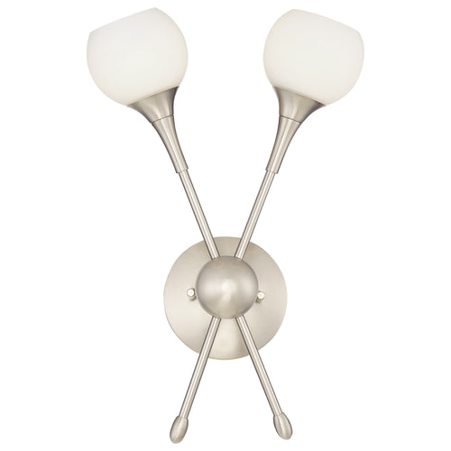 Pontil Wall Light in Brushed Nickel.