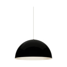 Load image into Gallery viewer, Powell Street Pendant Light in Black/Gloss Black / White.
