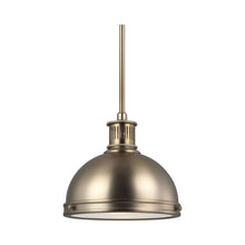 Load image into Gallery viewer, Pratt Street Metal Pendant Light in 1-Light/Satin Brass.

