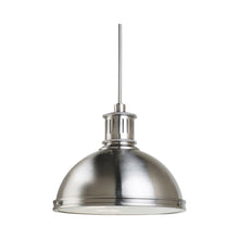 Load image into Gallery viewer, Pratt Street Metal Pendant Light in 3-Light/Brushed Nickel.
