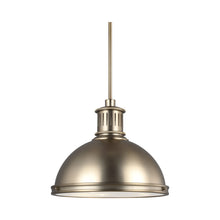 Load image into Gallery viewer, Pratt Street Metal Pendant Light in 3-Light/Satin Brass.
