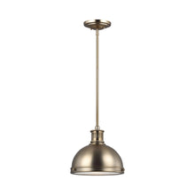 Load image into Gallery viewer, Pratt Street Metal Pendant Light in Brass.

