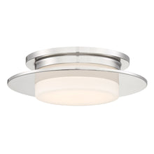 Load image into Gallery viewer, Press LED Flush Mount Ceiling Light in Polished Nickel.
