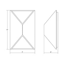Load image into Gallery viewer, Prisma™ Outdoor LED Wall Light - line drawing.
