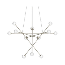 Load image into Gallery viewer, Proton™ Alpha LED Pendant Light in Satin Nickel/White Crushed Glass.
