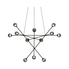 Load image into Gallery viewer, Proton™ Alpha LED Pendant Light in Polished Black Nickel/Smoke Glass.
