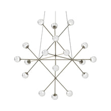 Load image into Gallery viewer, Proton™ Beta LED Pendant Light in Satin Nickel/White Crushed Glass.
