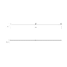 Load image into Gallery viewer, Purolinear 360™ Double Linear LED Wall Light - line drawing.
