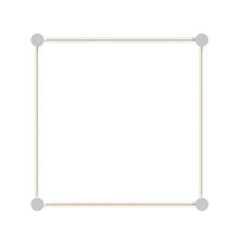 Load image into Gallery viewer, Purolinear 360™ Square LED Wall Light in Satin White.
