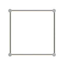 Load image into Gallery viewer, Purolinear 360™ Square LED Wall Light in Satin Chrome.
