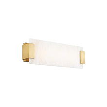 Load image into Gallery viewer, Quarry LED Bath Vanity Light in Small/Aged Brass.
