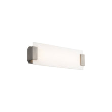 Load image into Gallery viewer, Quarry LED Bath Vanity Light in Small/Brushed Nickel.
