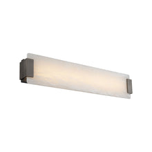 Load image into Gallery viewer, Quarry LED Bath Vanity Light in Medium/Brushed Nickel.

