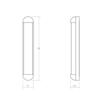 Load image into Gallery viewer, Radio™ LED Bath Vanity Light - line drawing.
