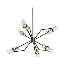 Load image into Gallery viewer, Raef Chandelier in Textured Black/Polish Nickel (Large).
