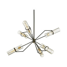 Load image into Gallery viewer, Raef Chandelier in Textured Bronze/Brushed Brass (X-Large).
