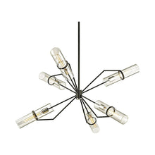 Load image into Gallery viewer, Raef Chandelier in Textured Black/Polish Nickel (X-Large).

