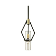 Load image into Gallery viewer, Raef Mini Pendant Light in Textured Bronze/Brushed Brass (Small).
