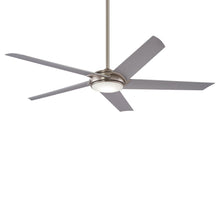 Load image into Gallery viewer, Raptor LED Ceiling Fan in Brushed Nickel.
