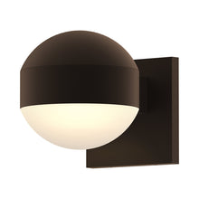 Load image into Gallery viewer, Reals Dome Cap Downlight Outdoor LED Wall Light in Textured Bronze/Dome Lens.
