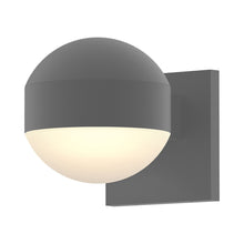 Load image into Gallery viewer, Reals Dome Cap Downlight Outdoor LED Wall Light in Textured Gray/Dome Lens.
