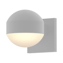 Load image into Gallery viewer, Reals Dome Cap Downlight Outdoor LED Wall Light in Textured White/Dome Lens.

