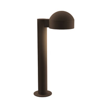 Load image into Gallery viewer, Reals Dome Cap LED Bollard in Small/Plate Lens/Textured Bronze.
