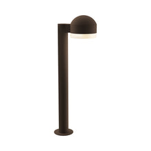 Load image into Gallery viewer, Reals Dome Cap LED Bollard in Medium/White Cylinder Lens/Textured Bronze.
