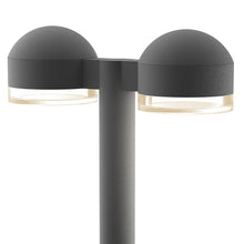 Load image into Gallery viewer, Reals Dome Cap LED Double Bollard in Detail.
