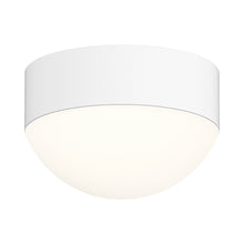 Load image into Gallery viewer, Reals Dome Outdoor LED Flush Mount Ceiling Light in Textured White.
