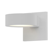 Load image into Gallery viewer, Reals Plate Cap Downlight Outdoor LED Wall Light in Textured White/Plate Lens.
