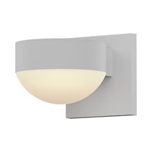 Load image into Gallery viewer, Reals Plate Cap Downlight Outdoor LED Wall Light in Textured White/Dome Lens.
