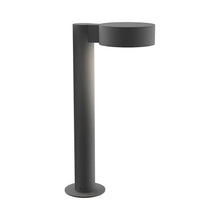 Load image into Gallery viewer, Reals Plate Cap LED Bollard in Small/Plate Lens/Textured Gray.
