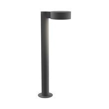 Load image into Gallery viewer, Reals Plate Cap LED Bollard in Medium/Plate Lens/Textured Gray.
