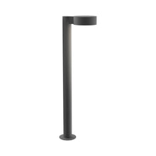 Load image into Gallery viewer, Reals Plate Cap LED Bollard in Large/Plate Lens/Textured Gray.
