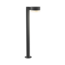 Load image into Gallery viewer, Reals Plate Cap LED Bollard in Large/White Cylinder Lens/Textured Gray.
