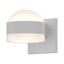 Load image into Gallery viewer, Reals Up/Down Outdoor LED Wall Light in Textured White/Dome Lens/White Cylinder Lens.
