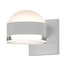 Load image into Gallery viewer, Reals Up/Down Outdoor LED Wall Light in Textured White/Dome Lens/Clear Cylinder Lens.
