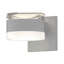 Load image into Gallery viewer, Reals Up/Down Outdoor LED Wall Light in Textured White/Clear Cylinder Lens/White Cylinder Lens.
