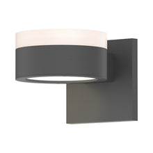 Load image into Gallery viewer, Reals Up/Down Outdoor LED Wall Light in Textured Gray/White Cylinder Lens/Plate Lens.
