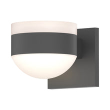 Load image into Gallery viewer, Reals Up/Down Outdoor LED Wall Light in Textured Gray/White Cylinder Lens/Dome Lens.
