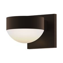 Load image into Gallery viewer, Reals Up/Down Outdoor LED Wall Light in Textured Bronze/Plate Lens/Dome Lens.

