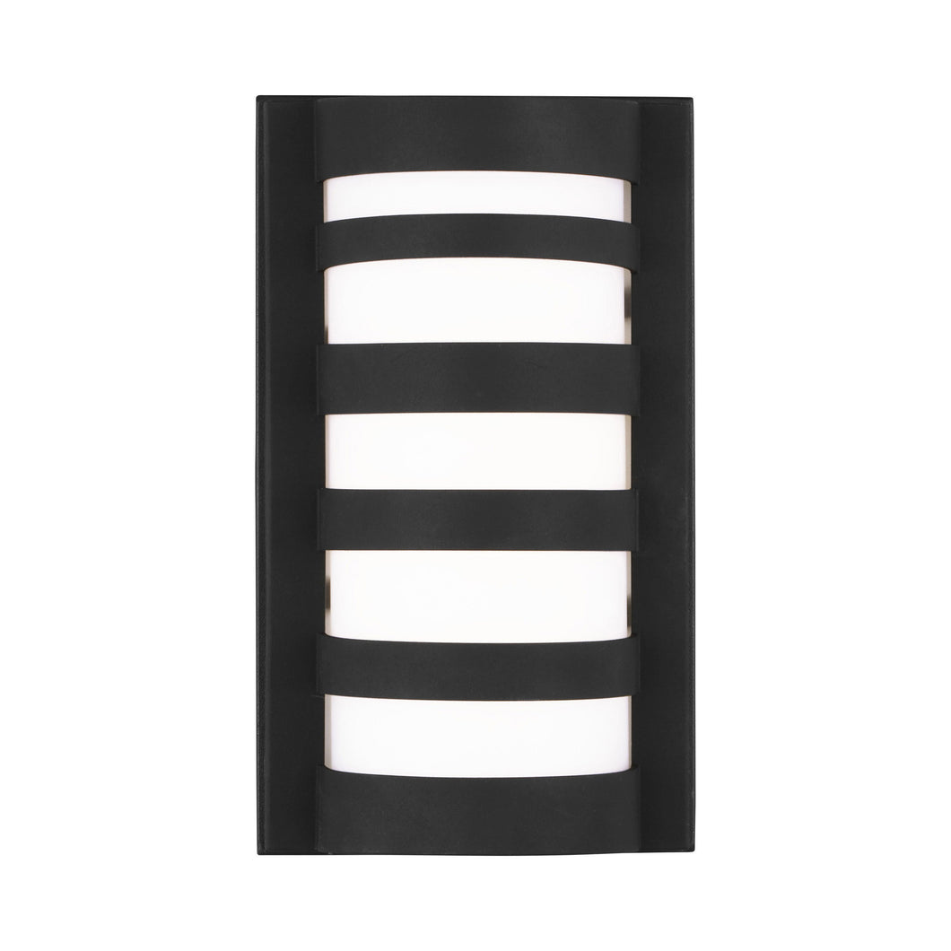 Rebay Outdoor LED Wall Light in Small/Black.